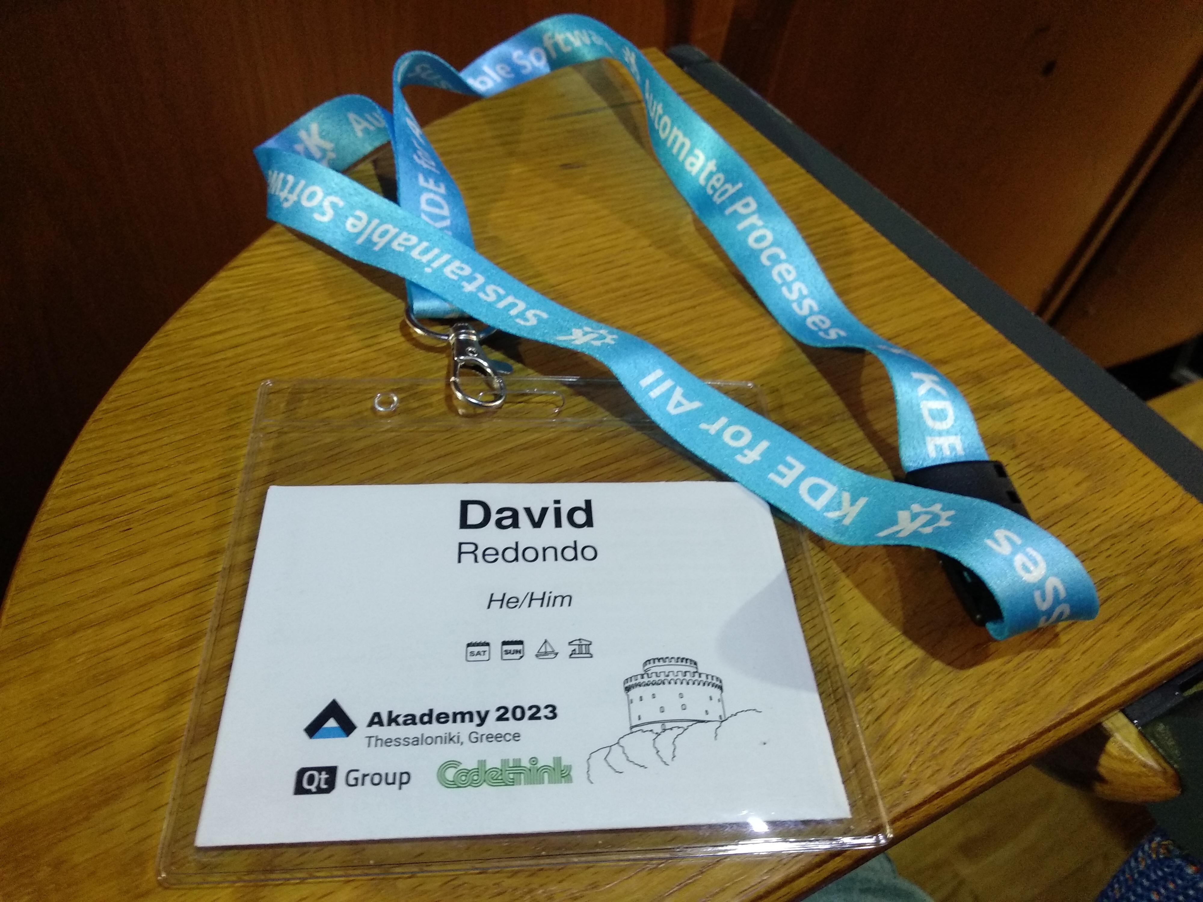 My conference badge